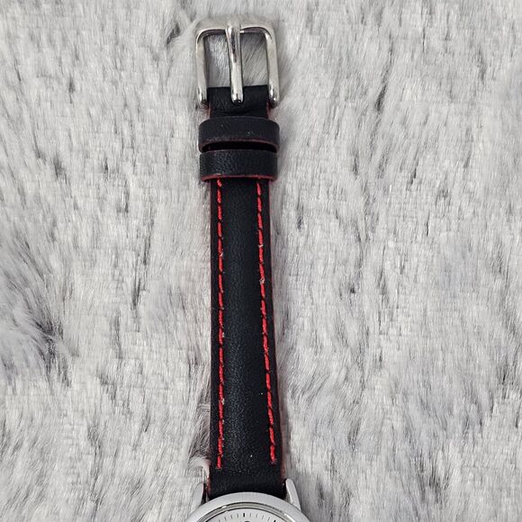 Timex Indiglo Watch Men Silver Stainless Steel WR Black Leather Battery Light 12 - Picture 3 of 9